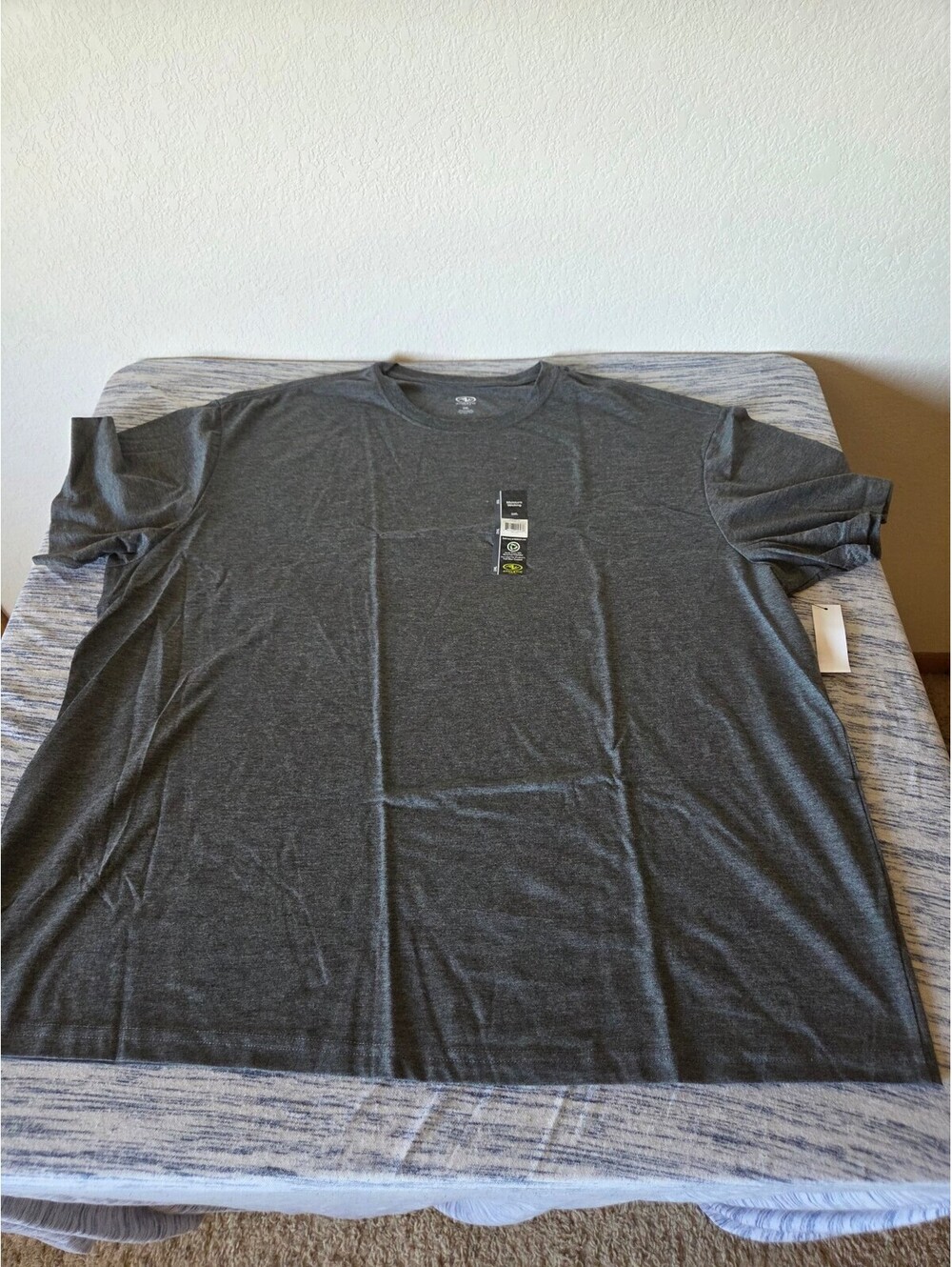 2 Pack - Athletic Men's Moisture Wicking Gray T-Shirt Size 3XL